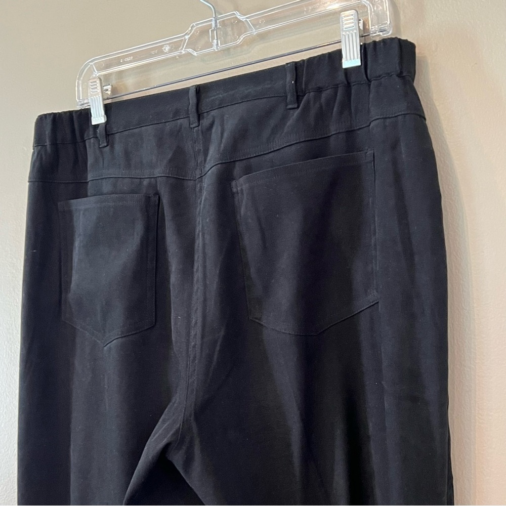 Orvis Brushed Velvet Pants Black 12 Stretch High Rise Lightweight Straight Leg‎ - Picture 3 of 10